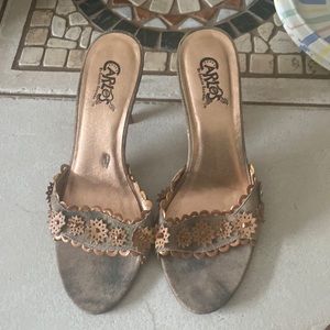 Cute kitten heel summer shoes